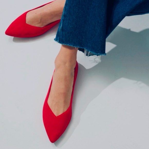 Rothy's "The Point Flat" in Chili Red (Retired Color) | Size 9 - Picture 1 of 6